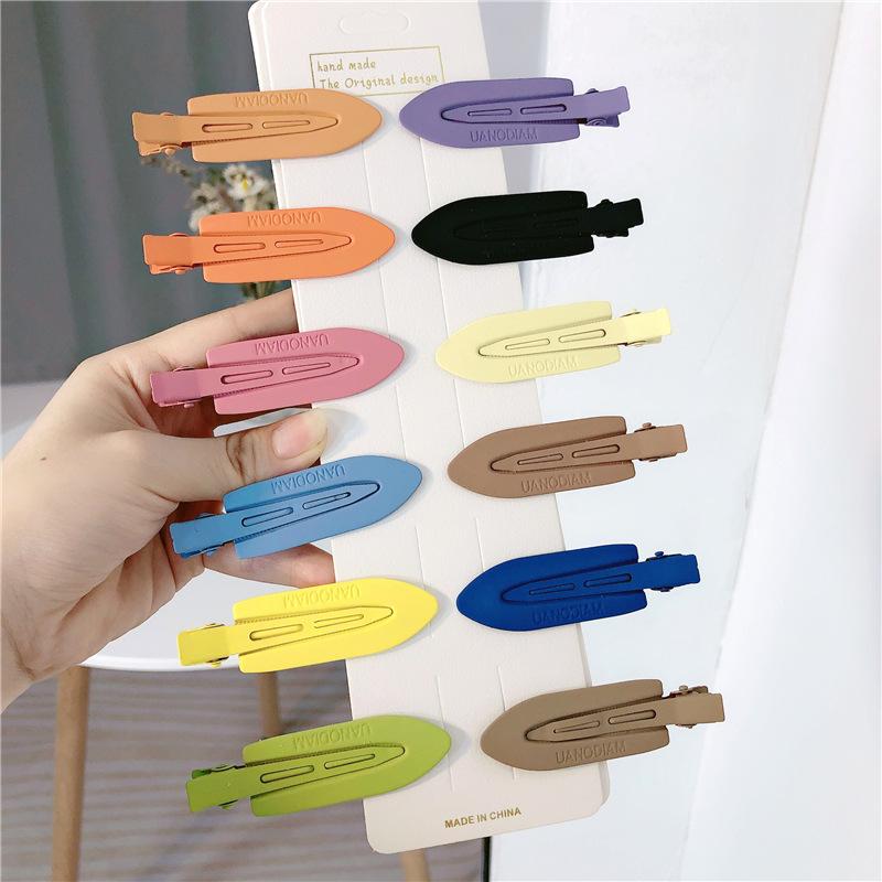 LRV Hair Candy Color Metal Seamless Hairpin Convenient No Bend Crease Make up Hair Clips for Women(3PCS SET)