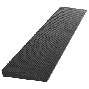1.6"" Rise Threshold Ramps for Doorways,35.4"" Wide Natural Rubber Wheelchair Ramp Adjustable & Cuttable, Non-Slip Rubber Door Entry Ramp Doorways Driveways for Wheelchairs, Scooters, Walkers