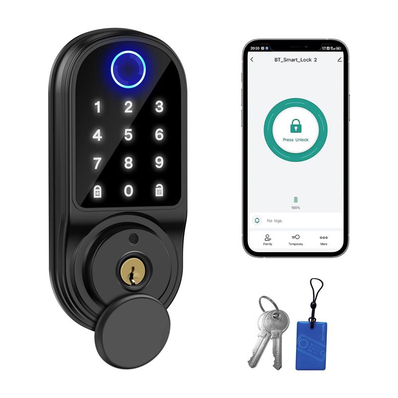 Smart Door Lock - Biometric Door Lock - 5 Entry Methods (Fingerprint/IC ...