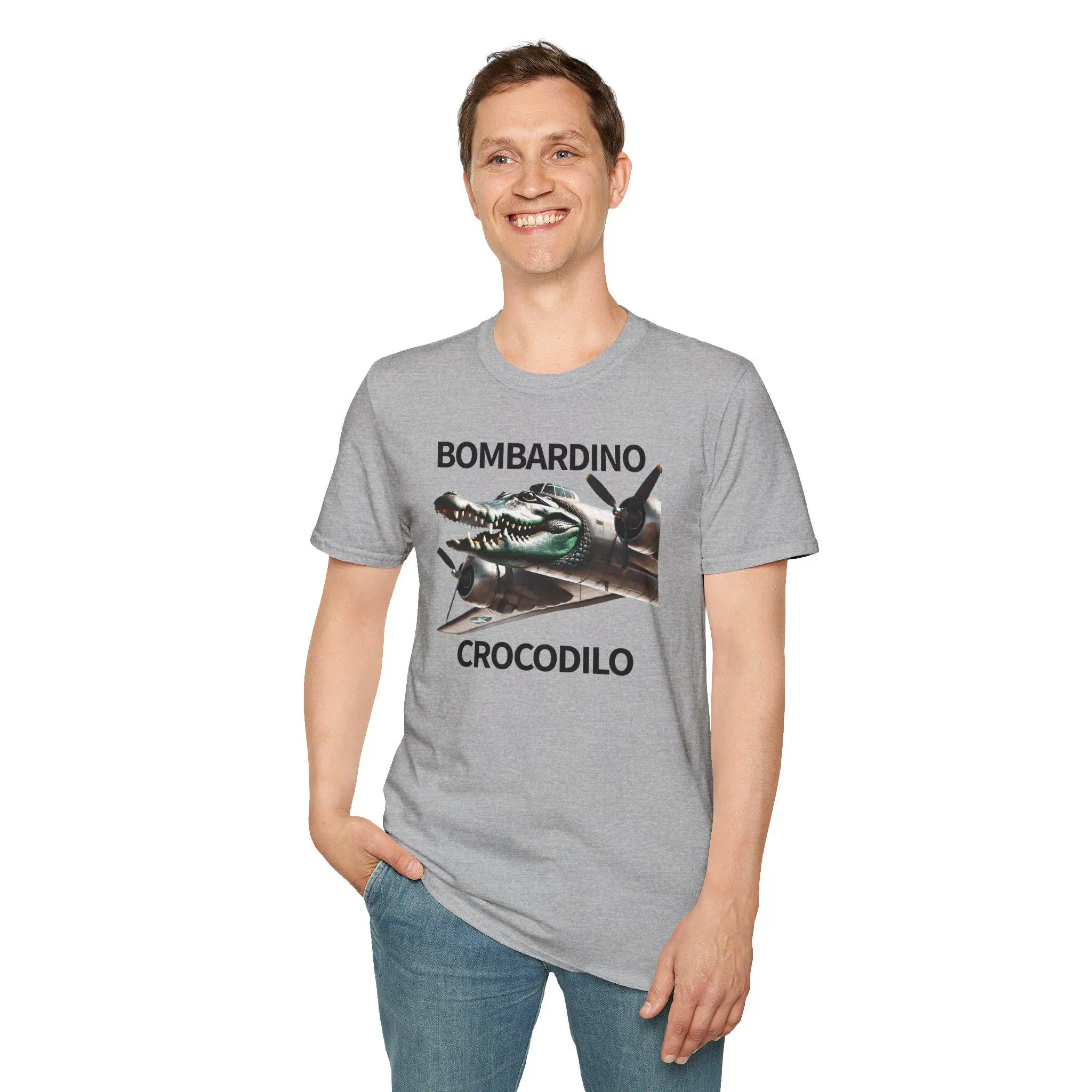 BOMBARDINO CROCODILO T-Shirt, Trending Gen Z & Gen Alpha Funny Meme T-Shirt