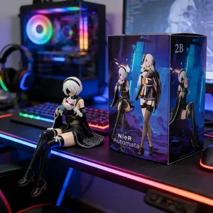 Nier Automata 2B Action Figure Anime Model PVC Statue Game Peripherals Collectible Figure Sexy Bunny Girl Yorha No 2 Type B Desk Display Ornament Anime Figure Toy Gift For Fans Collectors Cosplay Lovers Home Decor Birthday Gift
