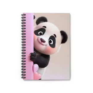 Adorable Panda Spiral Notebook - Cute Journal for Kids, School Supplies, Gift for Students, Daily Planner, Eco-Friendly, Back to School