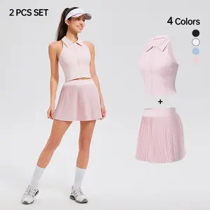 SEY Tennis Skirt Set 2 Piece Pleated Skirt Built in Shorts Golf Outfits 2025 Comfortable Suits