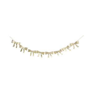 Gold Glitter Bow Banner