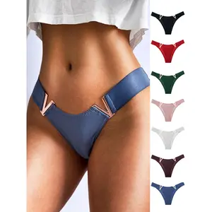 V Letter Solid Color Underwear