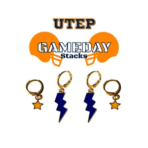 UTEP Classic Gameday Earring Stack For Miners Game Day