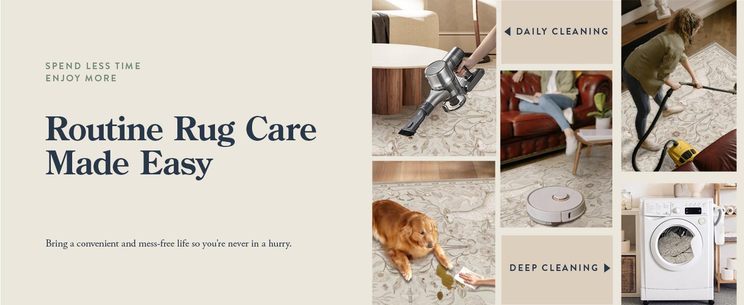 Lahome Boho Animal Washable Rugs for Living Room, Soft Rugs for Bedroom, Botanical Large Boho Non Slip Dining Room Carpet for Under Table Office Kids Playroom