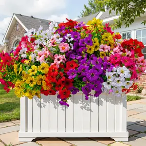 24 Bundles UV-Resistant Artificial Flowers For Outside,Fake Flowers For Outdoor,Decorative Bouquet For Home,Patio,Outdoor Decor,Gift Set For Women,SummerVibes