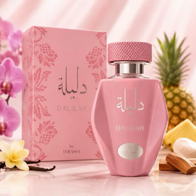 Ferassa Dalilah Women’s Eau de Parfum Spray 3.4 oz / 100ml – Floral Gourmand Perfume with Tangerine, Vanilla, Musk & Sandalwood