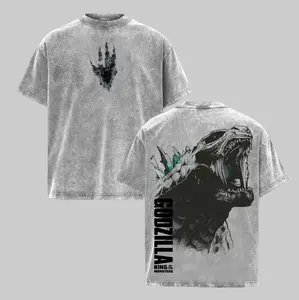 Godzilla Vintage Washed Graphic T-Shirt - Oversized Mens Streetwear Cotton Apparel Gift for King of the Monsters Fans