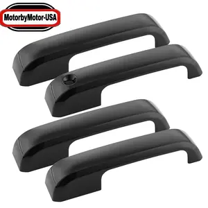 4PCS Exterior Door Handle Gloss Black ABS Plastic Covers for Ford F-150 F-250 F-350 F-450 Super Duty 2015-2022 Waterproof Direct Fit Creative Decorative Sticker Auto Door LED Car Ambient Light