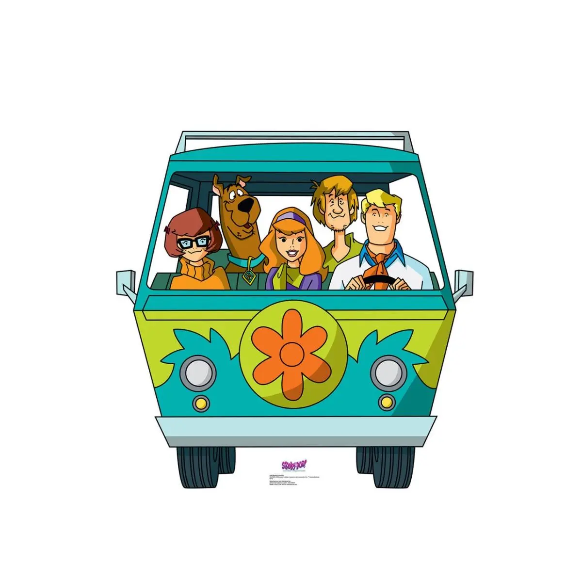 212 MAIN Scooby-Doo Mystery Incorporated Mystery Machine Cardboard Cutout - 45x45 in, Stand-Up Easel Stand, Home Decor Supply, Party Photo Prop