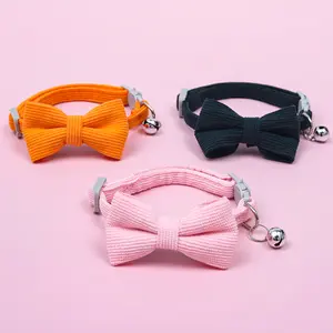 2026 New Detachable Pet Bow Collar Cute Cat Bell Neck Collar Puppy Neckband Accessory