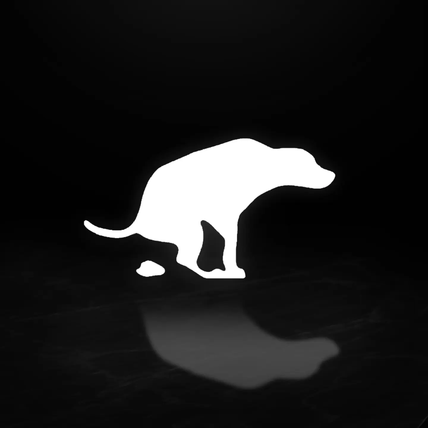Dog Pooping Vinyl Decal