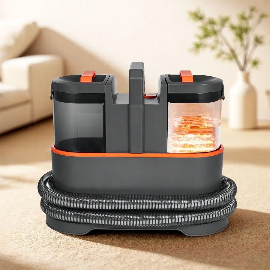 Carpet Cleaner Machine, 50.72 Oz Clean Water Tank & 27.05 Oz Dirty Water Tank, Portable Upholstery Shampooer, 11.5Kpa Handheld Furniture Extractor, Spot And Stain Deep Cleaner For Rug Couch Car