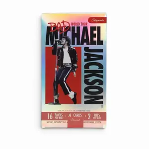 Michael Jackson Bad World Tour Keepsake Premiere Collection Hobby Box - 16 Packs 4 Cards 2 Hits Per Box