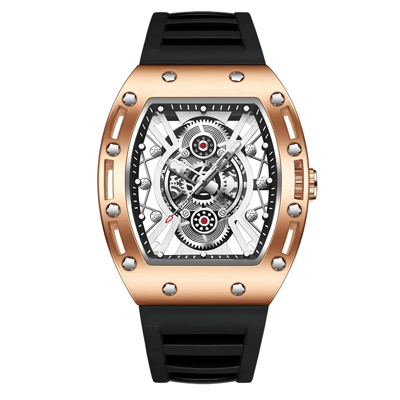 Rose Gold Black Face   Black Belt