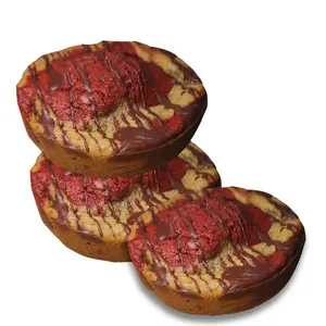 OVERSIZED STUFFED Nutella COOKIE- Red Velvet Chocolate Chip Sweet Treat Snack