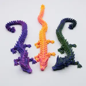 Co3dprint 3D Printed Dragon Egg - Fantasy Fidget Toy with Articulated Crystal Dragon Inside for Kids - Collectible Easter Basket Stuffer