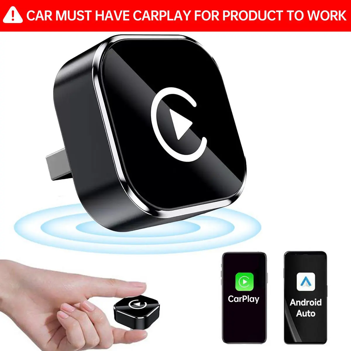 [Summervibes]Yurnlv 2026 New Wireless CarPlay Adapter - iPhone & Android Compatible with Quick connection, Hands-Free Calling Car Gadgets