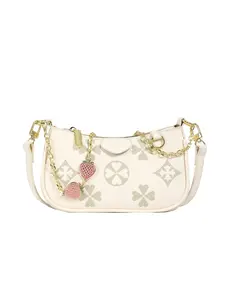 Women's Fashionable Floral Pattern Crossbody Bag, Casual PU Leather Zipper Shoulder Bag for Daily Used, Trendy Versatile High-quality Daily Commuting Bag, Stylish Crossbody Bags