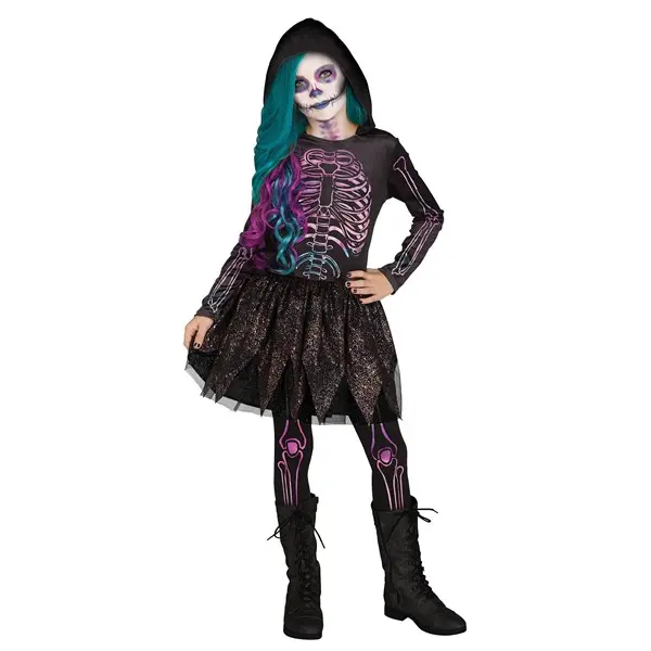 Girl's Galaxy Skeleton Costume