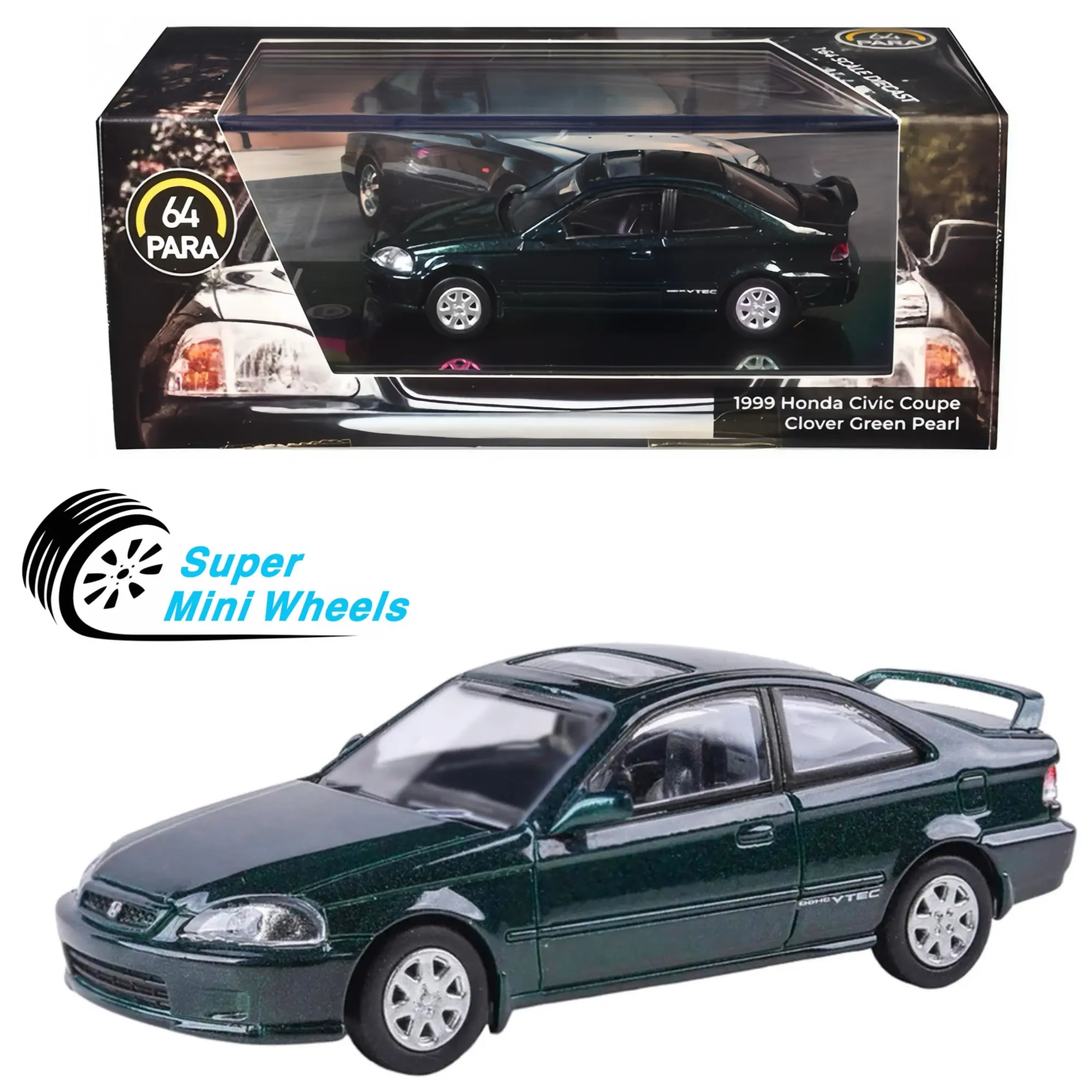 PARA64 1999 Honda Civic Coupe Clover Green Pearl 1:64
