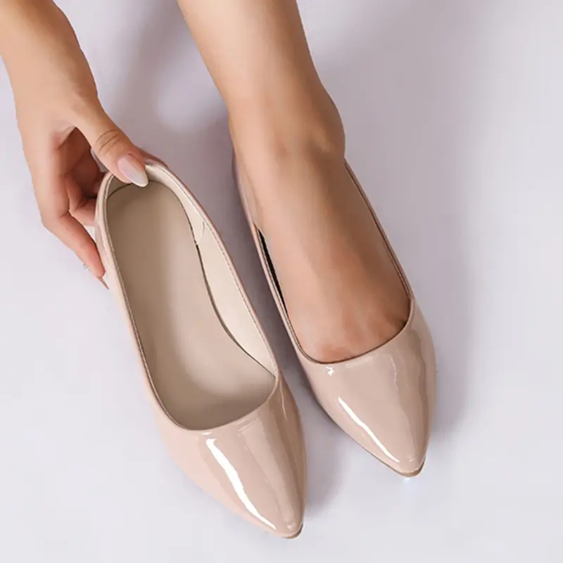 Women's Pointed Toe Ballet Flats, Pu Leather Flats, Stylish Comfortable Everyday Wear, Elegant Casual Shoes for Relaxed Occasions, Footwear