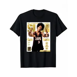 Allen Iverson Vintage Basketball T-Shirt | SLAM Magazine Cover Print | 100% Cotton Crew Neck Unisex Tee | Retro Sports Apparel | Gift for Men