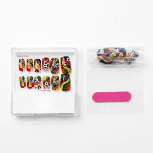 SummerWins Handmade Custom Iridescent Glitter ButterflyPress-On Nail Art Decoration Set for Kids Clear Manicure,Cuticle Care, Titanium Alloy Ingrown Toenail Corrector(Valentine's Day Gift Option) jelly synthetic rhinestone spring