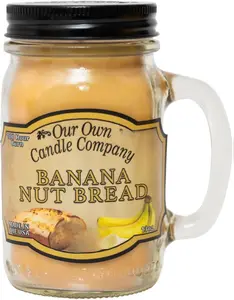 Our Own Candle Company, Banana Nut Bread Mason Jar Candle, 100 Hour Burn Time - 13 Ounces Candles Scented Gift Set