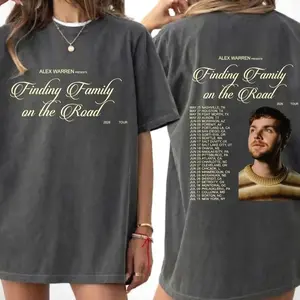 Alex Warren Music Vintage Shirt, Retro 90s Finding Family on the Road Tour 2026 Sweatshirt Alex Warren Merch Fan Gift KFH