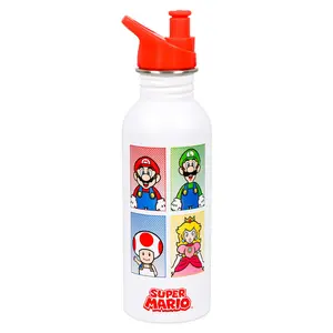Super Mario Bros. Characters 25-Ounce Metal Sports Bottle