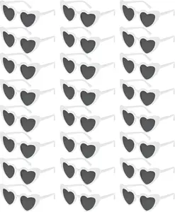 4/12/24 Pairs Heart Shaped Sunglasses Bachelorette Sunglasses Love Vintage Heart Glasses for Women Party Weddings