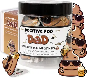 Positive Jar, Affirmation Jar, Emotional Support Jars, Decorative Jars (Poo Dad)