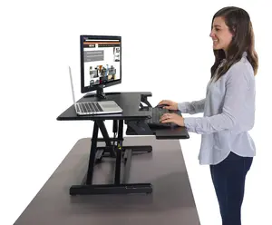 VICTOR® High Rise™ Compact Adjustable Height Standing Desk with Keyboard Tray