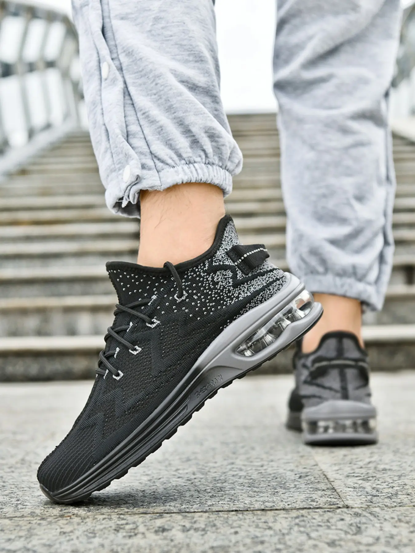 Cyberpunk Style Blade Running Shoes, Sporty Running Shoes, Thick Sole Height Increasing Dad Sneakers, Breathable Mesh Shock Absorption Sports Shoes