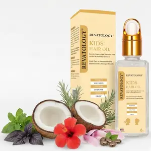Revatology Kids & Baby Hair Oil, Gentle Pre-Wash Dry/Itchy Scalp, Coconut, Rosemary, Castor, Amla +25 Botanicals Hair Oil for Toddlers, Curly & All Hair Types, Ayurvedic (Made in USA)