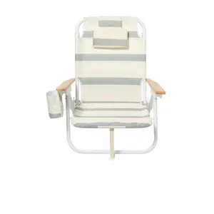 Sunnylife Deluxe Beach Chair in La Palma Sage Stripe