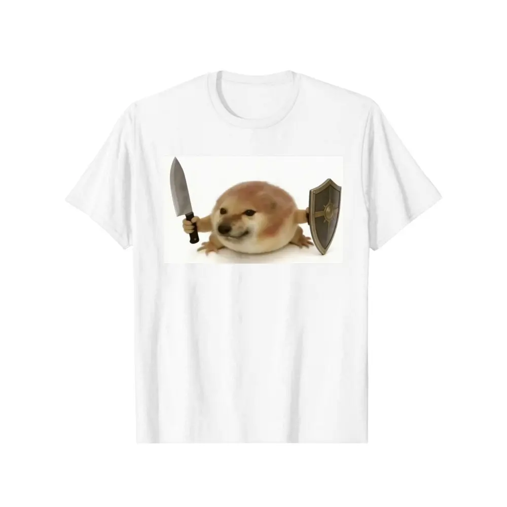 Crew neck  T-shirt, unisex, soft and breathable short sleeves, a summer essential.Funny "What the Dog Doing" Meme T-Shirt