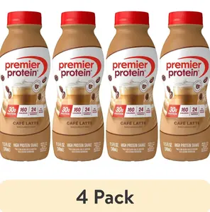 (4 pack) Premier Protein Shake, Café Latte, 30g Protein, 11.5 fl oz, 1 Ct