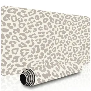 Large Simple Leopard Print Design Mouse Pad Laptop Protection Pad Study Desk Mat - Durable Non-Slip Base, Edge-Locked Design, Office and Gaming Desktop Accessory, Ideal Gift for Friends and Family