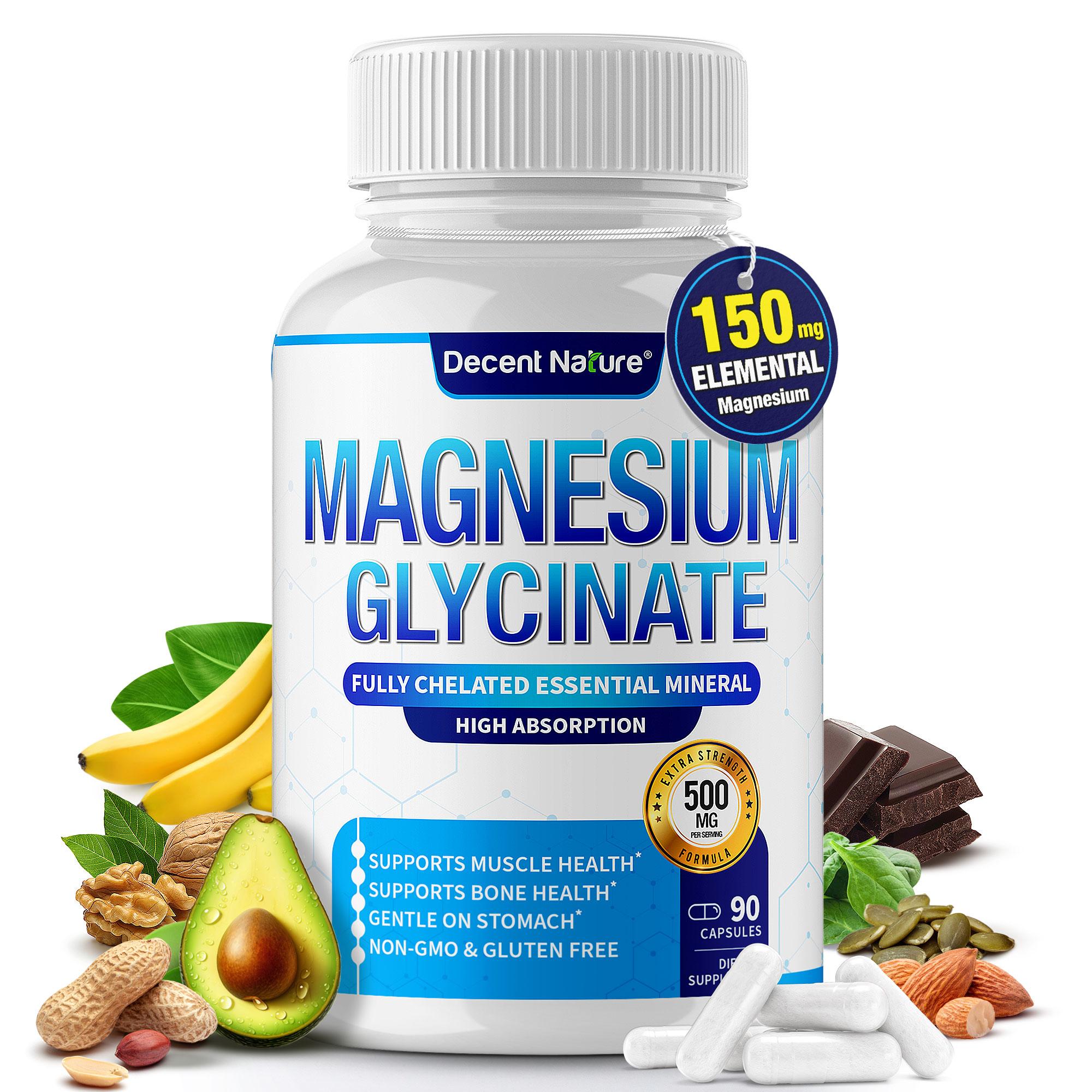 Magnesium Glycinate 500mg Magnesium Supplement 90 Capsules