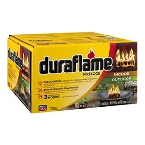 Duraflame 4.5lb Indoor Outdoor Fireplace Fire Pit Firelog, 3 Hr Burn Time, 1/2 Pack