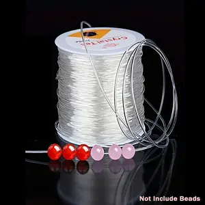 Elastic Bracelet String Kit with Scissors, 328ft Clear Crystal Stretch Cord, DIY Jewelry Making, Beading Thread Set, Craft Supplies