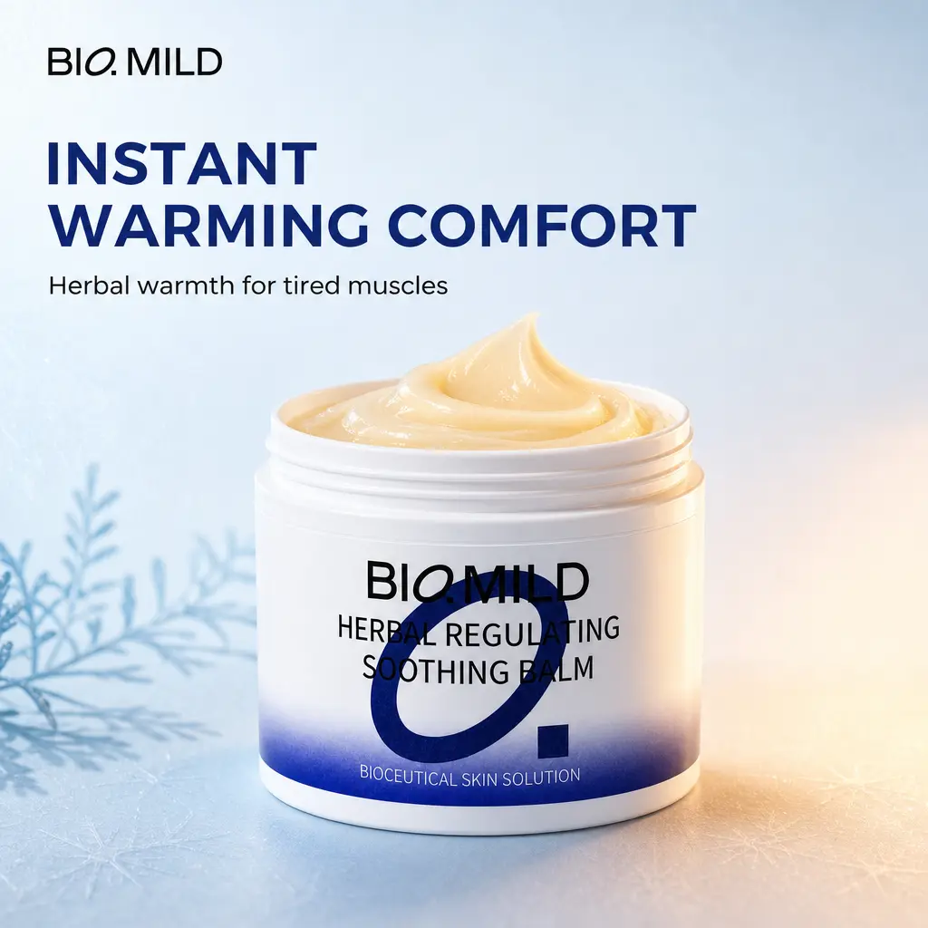 BIOMILD Herbal Regulating Soothing Balm,Multi-Plant Extract Body Relax Cream with Menthol & Ginger, Mild Non-Greasy Soothing Ointment for Muscle & Joint Discomfort, All-Day Comfort Body Care