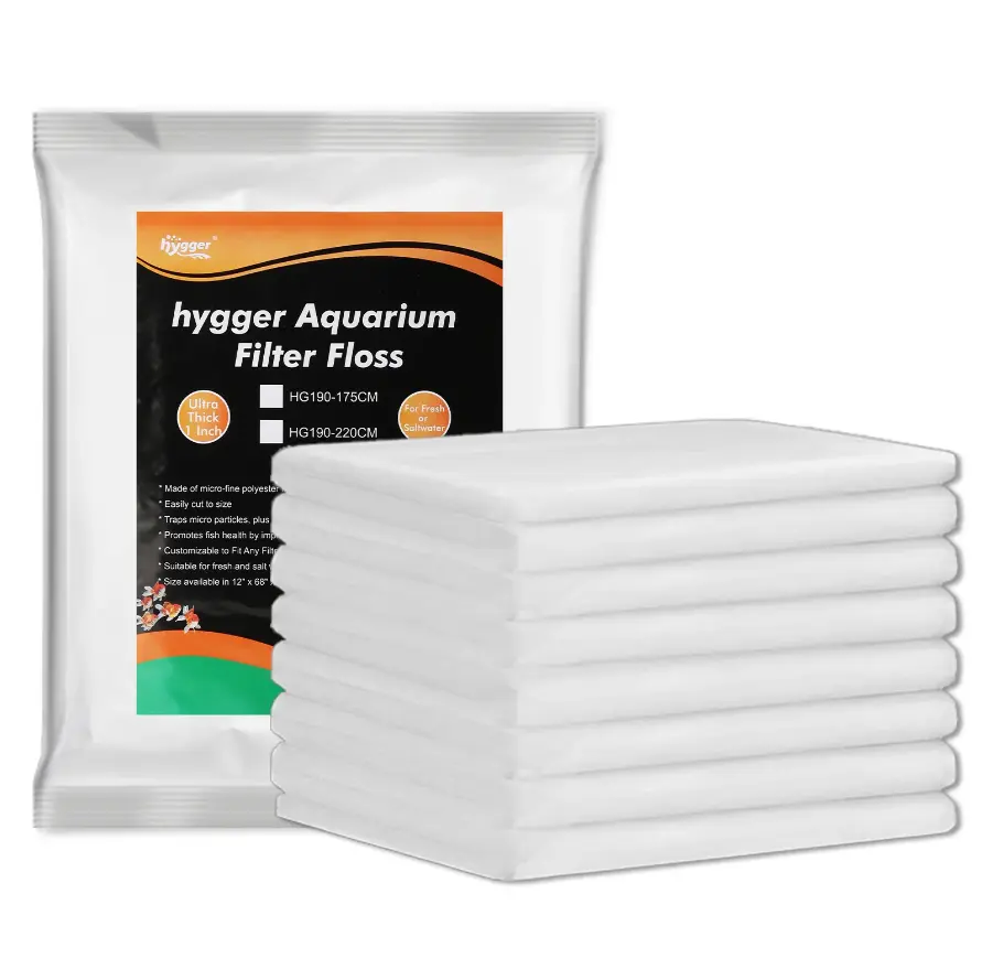 hygger Micro Fine Multi-Layer Aquarium Filter Floss Water Polishing Filter Pad Media