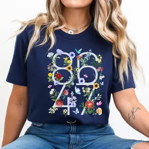 Floral 8647 Shirt, Retro Graphic Tee Shirts