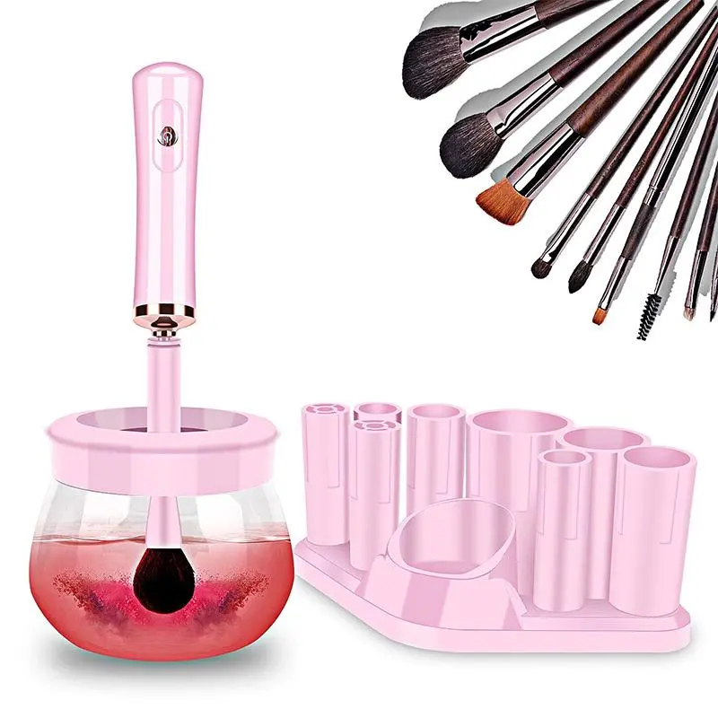 Electric Makeup Brush Cleaner Machine, Quick-Dry Function, Efficient Cleaning Tool for Beauty Brushes, Essential Cosmetic Accessory