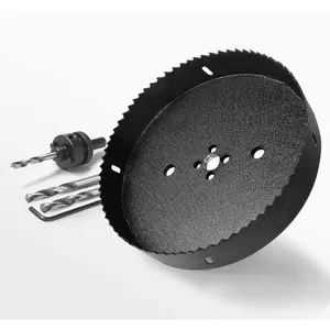 7-1/4 Inch Hole Saw with 1/2" Hex Shank Quick Change Arbor, Hole Saw Duty Hole Cutting Tool for Cornhole Boards, Recessed Lights, Wood,, & Soft